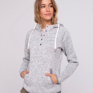 Thread & Supply Gray Henley Hoodie